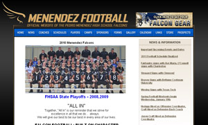 Menendez Football Website
